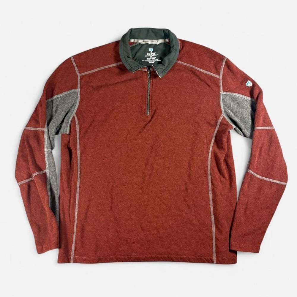 KUHL Red Kashmira Fleece 1/4 Zip Outdoor Hiking Size XL Comfortable